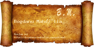 Bogdanu Mahália névjegykártya